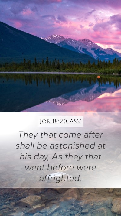 Job 18:20 ASV Mobile Phone Wallpaper - They that come after shall be astonished at his - Mobile Bible Verse Wallpaper