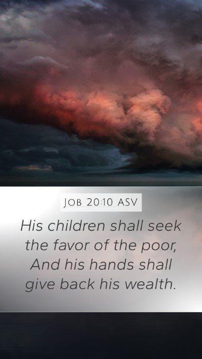 Job 20:10 ASV Bible Verse Image