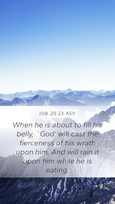 Job 20:23 ASV Bible Verse Image