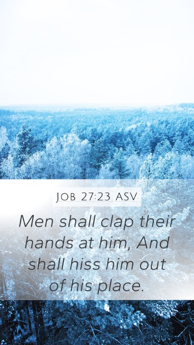 Job 27:23 ASV Bible Verse Image