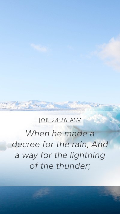 Job 28:26 ASV Bible Verse Image