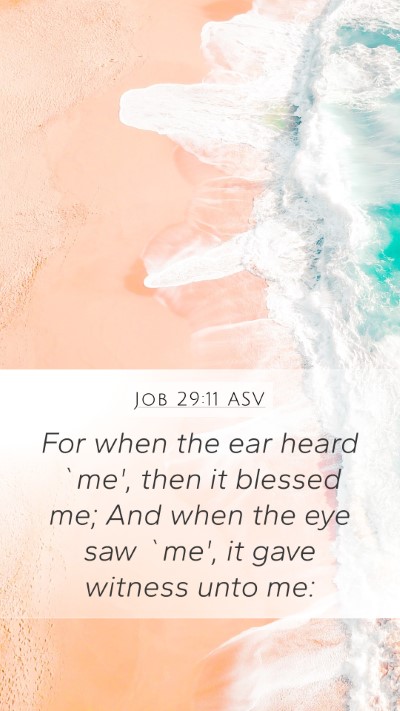 Job 29:11 ASV Bible Verse Image