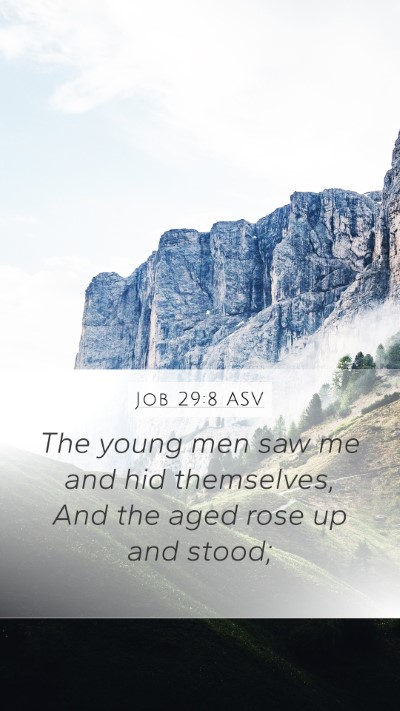 Job 29:8 ASV Bible Verse Image