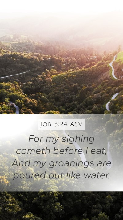 Job 3:24 ASV Bible Verse Image