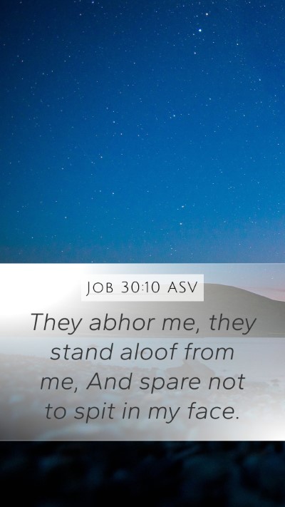 Job 30:10 ASV Bible Verse Image