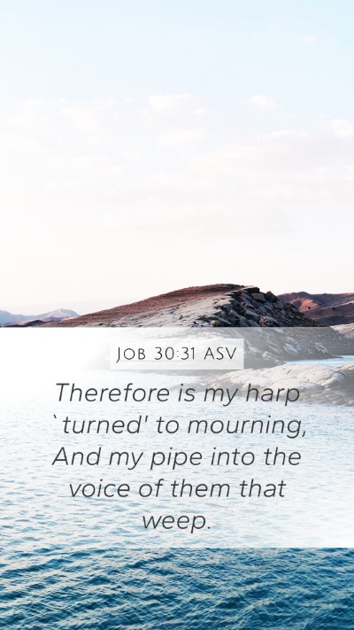 Job 30:31 ASV Bible Verse Image