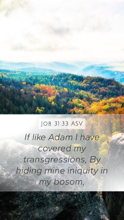 Job 31:33 ASV Bible Verse Image