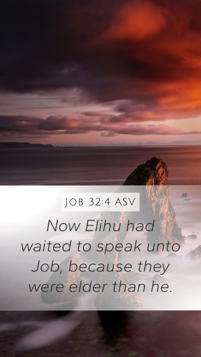 Job 32:4 ASV Bible Verse Image