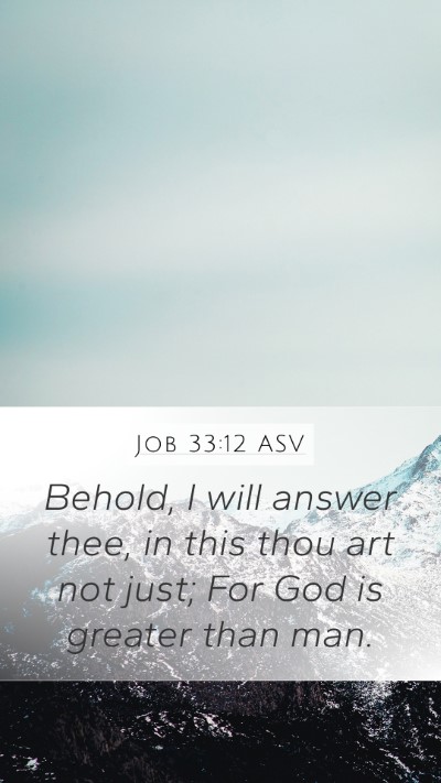 Job 33:12 ASV Bible Verse Image