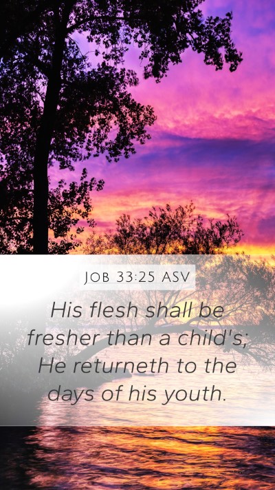 Job 33:25 ASV Mobile Phone Wallpaper - His flesh shall be fresher than a child's; He - Mobile Bible Verse Wallpaper