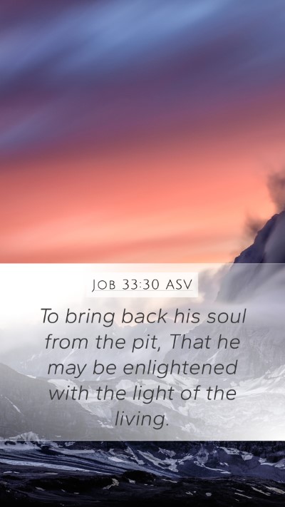 Job 33:30 ASV Bible Verse Image