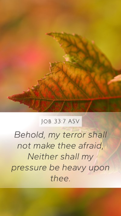 Job 33:7 ASV Bible Verse Image