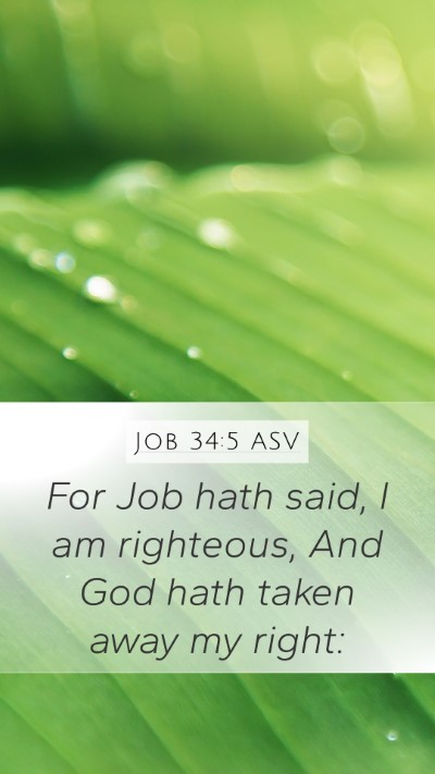 Job 34:5 ASV Bible Verse Image