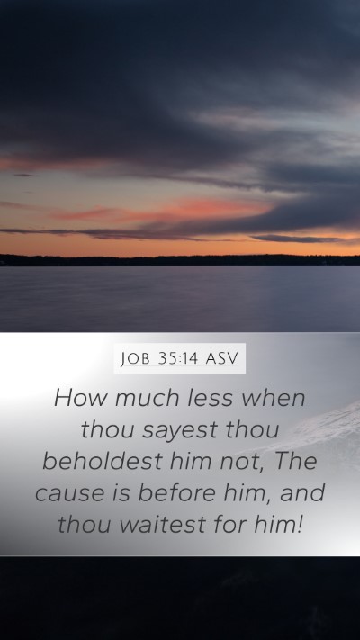 Job 35:14 ASV Bible Verse Image