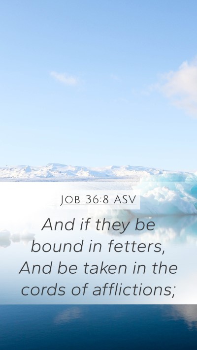 Job 36:8 ASV Bible Verse Image