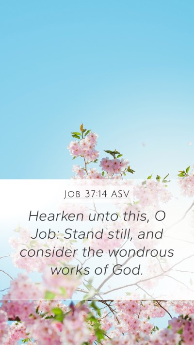 Job 37:14 ASV Bible Verse Image