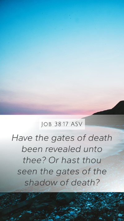 Job 38:17 ASV Bible Verse Image