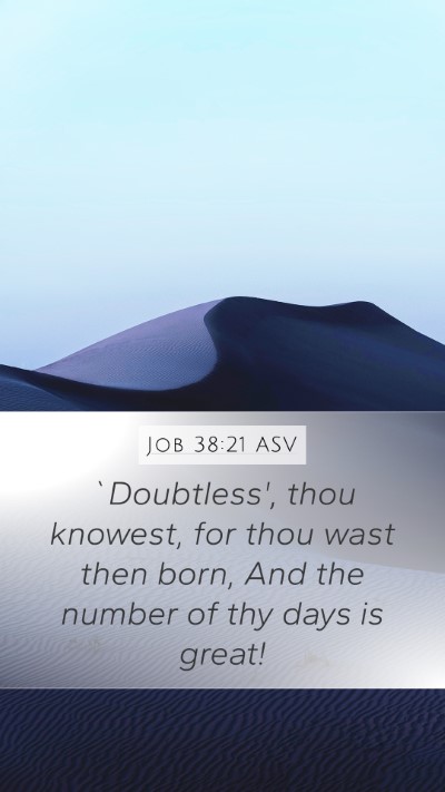 Job 38:21 ASV Bible Verse Image