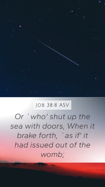 Job 38:8 ASV Bible Verse Image