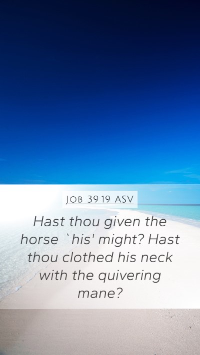 Job 39:19 ASV Bible Verse Image
