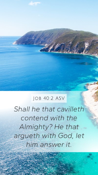 Job 40:2 ASV Bible Verse Image