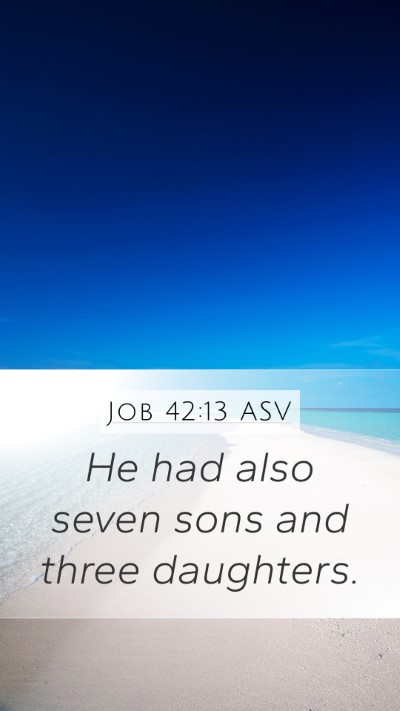 Job 42:13 ASV Bible Verse Image