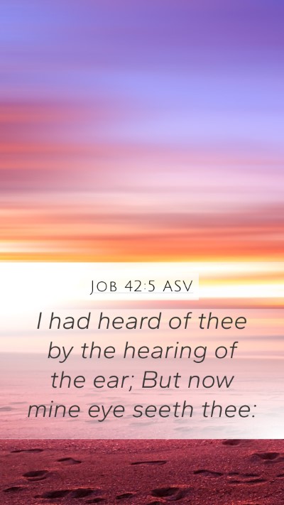 Job 42:5 ASV Bible Verse Image