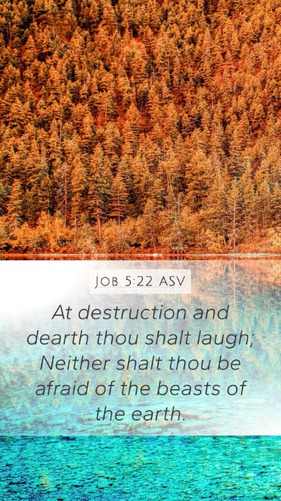 Job 5:22 ASV Bible Verse Image