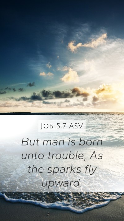 Job 5:7 ASV Bible Verse Image
