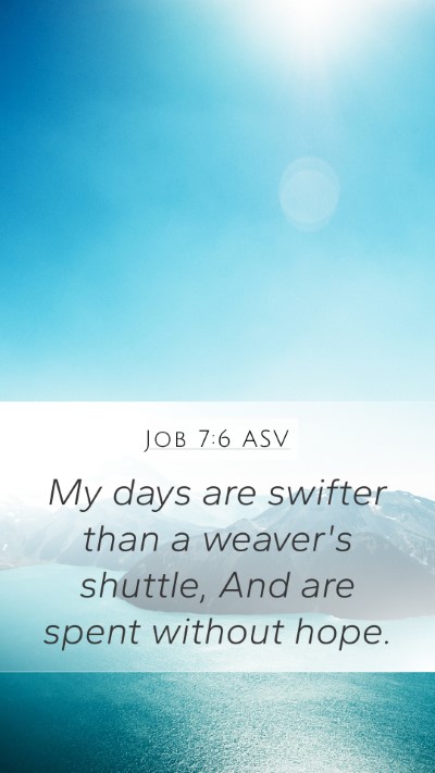 Job 7:6 ASV Bible Verse Image