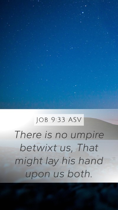 Job 9:33 ASV Bible Verse Image