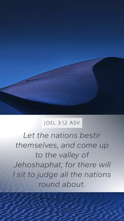 Joel 3:12 ASV Bible Verse Image