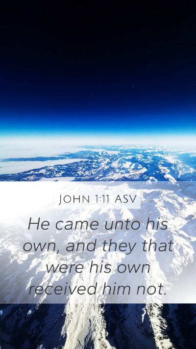 John 1:11 ASV Bible Verse Image