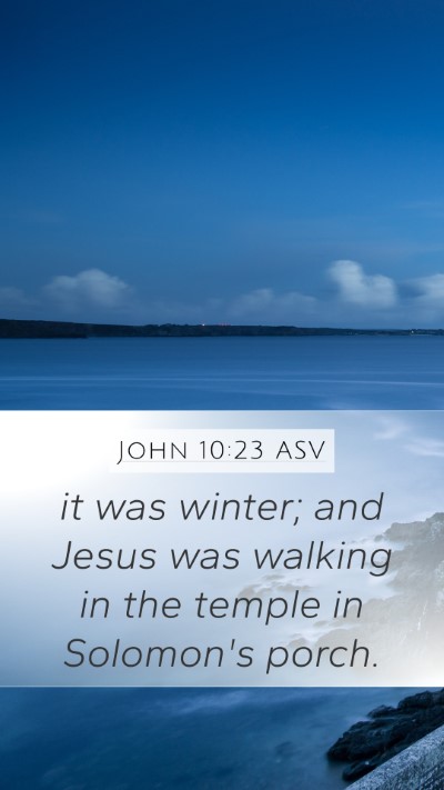 John 10:23 ASV Bible Verse Image