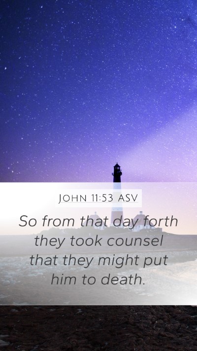 John 11:53 ASV Bible Verse Image