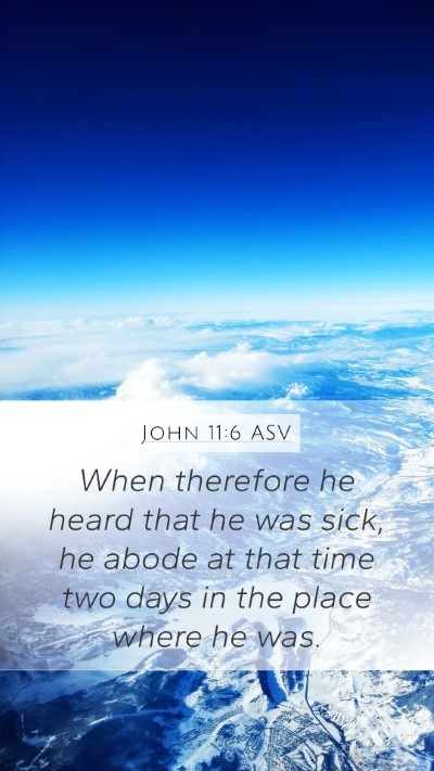 John 11:6 ASV Bible Verse Image