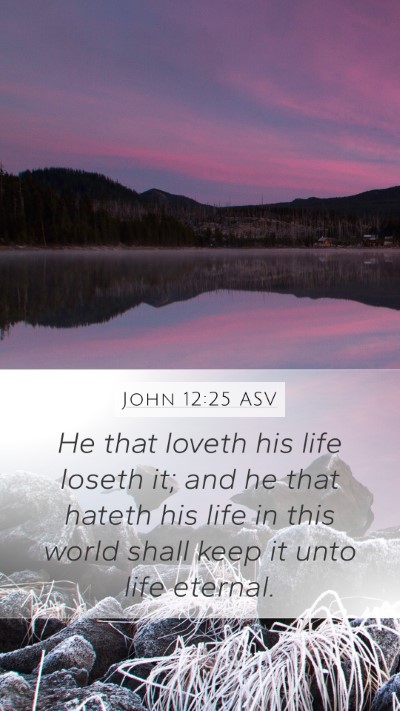John 12:25 ASV Bible Verse Image