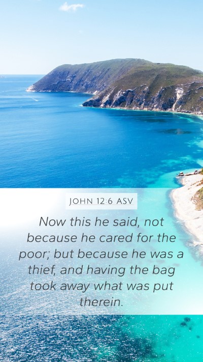John 12:6 ASV Bible Verse Image