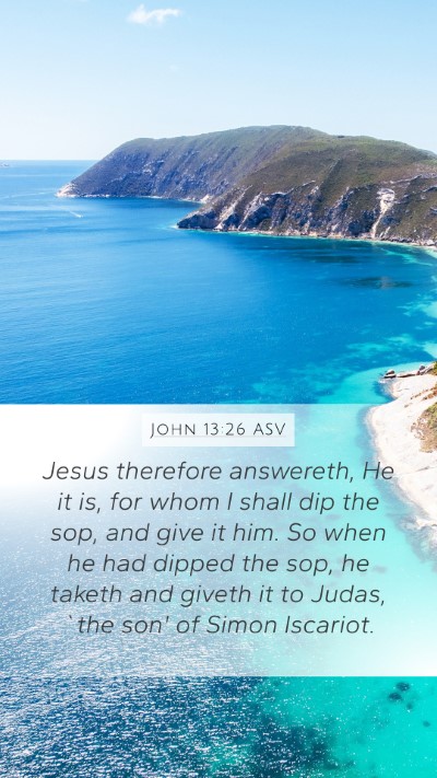 John 13:26 ASV Bible Verse Image