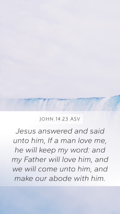 John 14:23 ASV Bible Verse Image