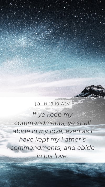 John 15:10 ASV Bible Verse Image