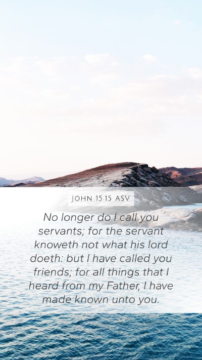 John 15:15 ASV Bible Verse Image