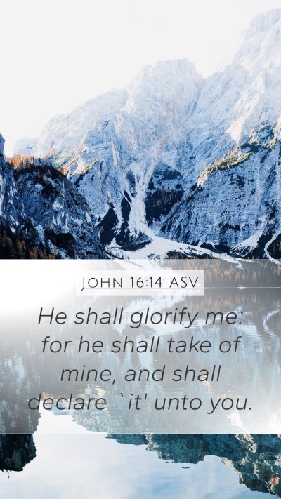 John 16:14 ASV Bible Verse Image