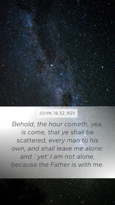 John 16:32 ASV Bible Verse Image