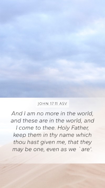 John 17:11 ASV Bible Verse Image