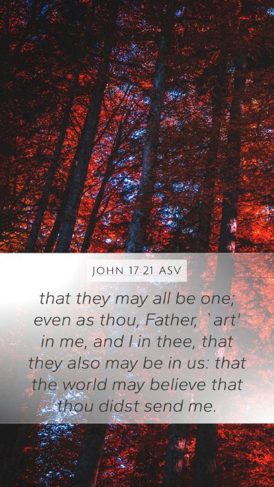 John 17:21 ASV Bible Verse Image
