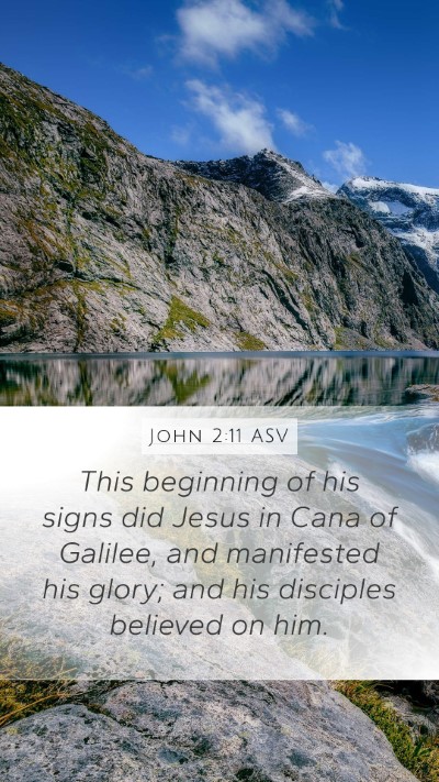 John 2:11 ASV Bible Verse Image