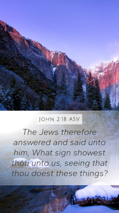 John 2:18 ASV Bible Verse Image