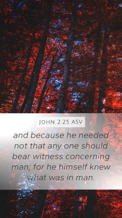 John 2:25 ASV Bible Verse Image