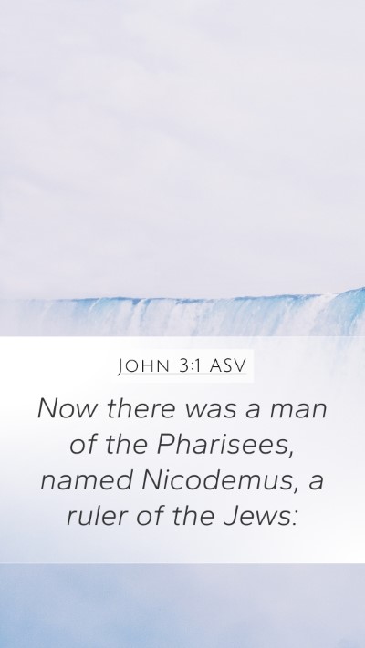 John 3:1 ASV Mobile Phone Wallpaper - Now there was a man of the Pharisees, named - Mobile Bible Verse Wallpaper